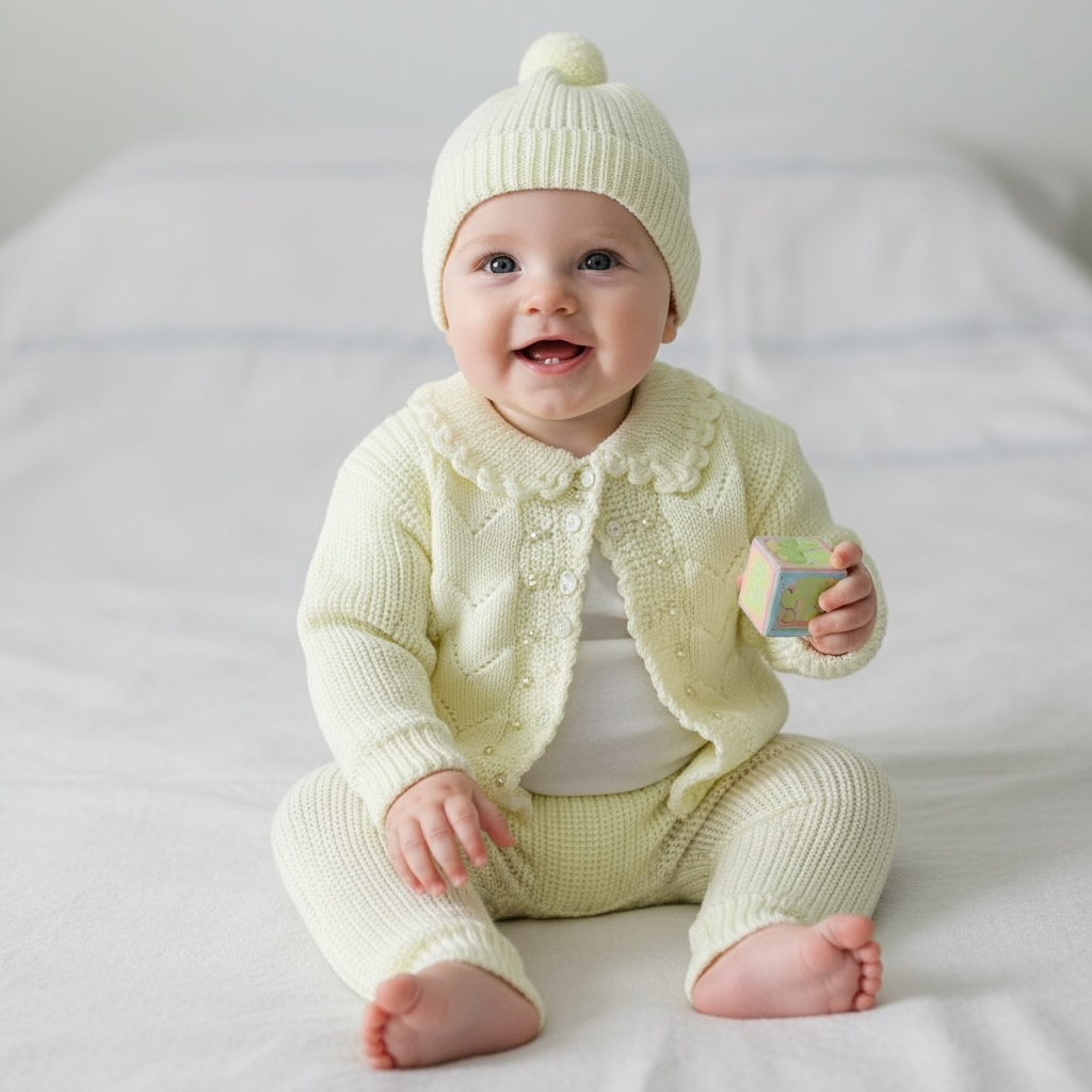 Newborn Pearl Knit 3-Piece Set