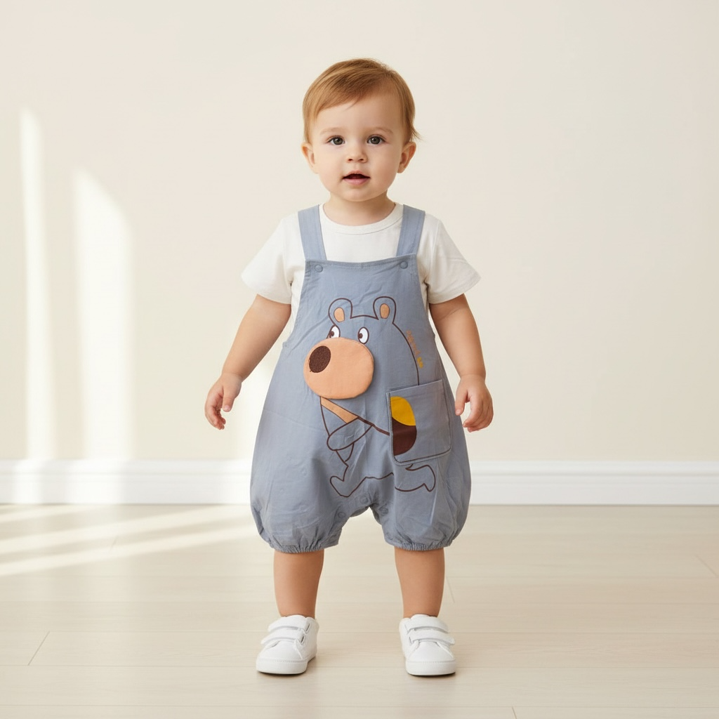 Bear Dungaree & Tee Set