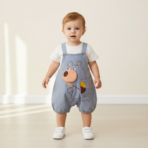 Bear Dungaree & Tee Set