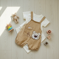 Bear Patch Dungaree & Tee Set