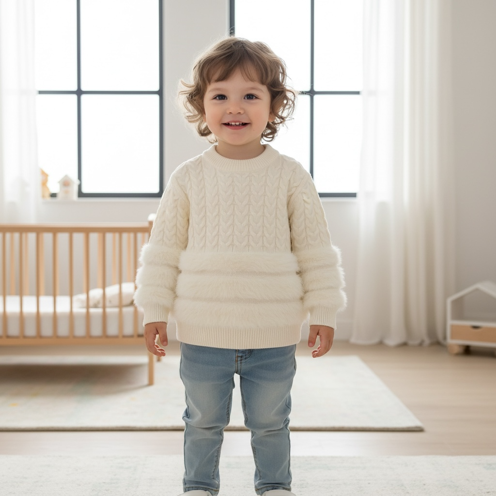 Cloud Cable Sweater — Ivory