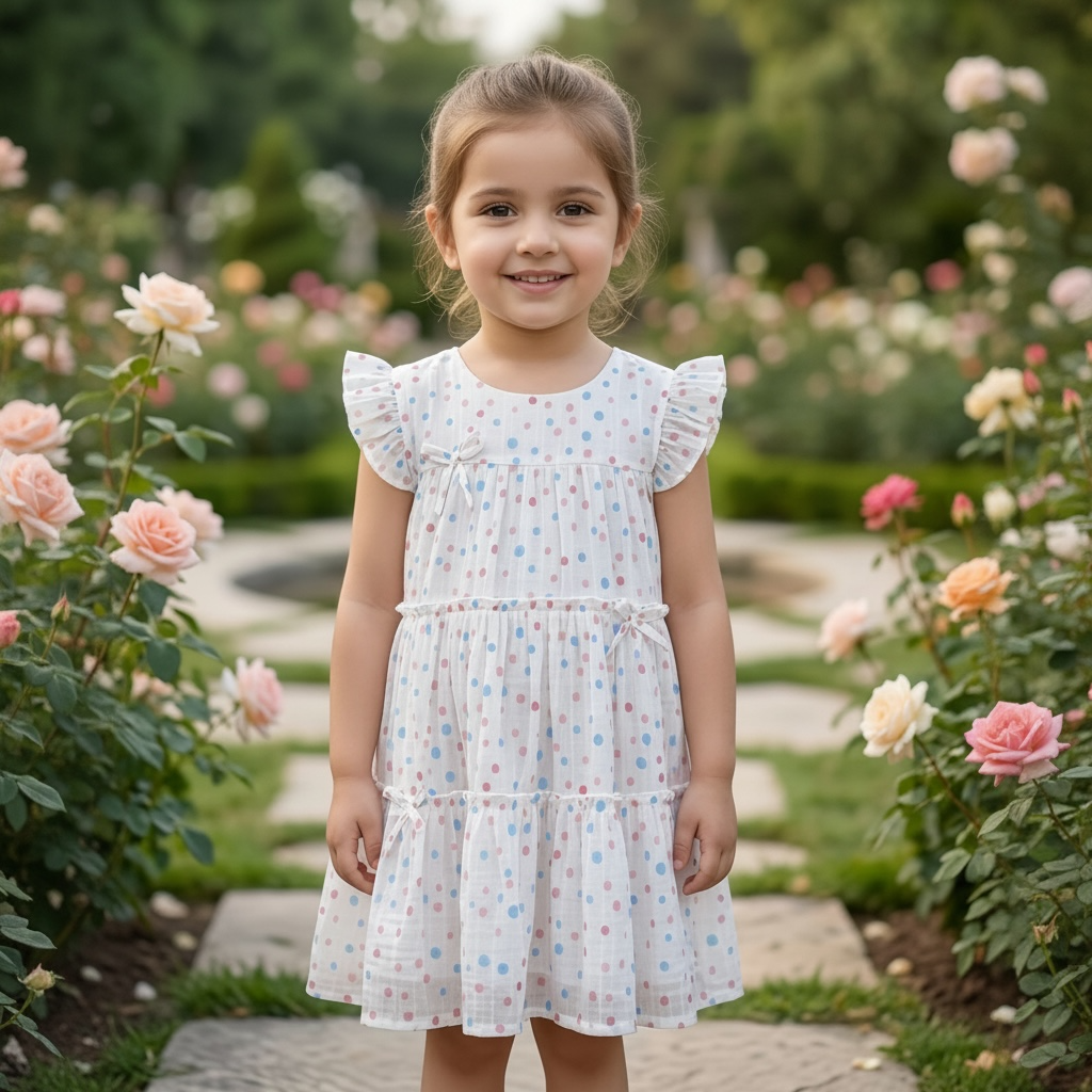Pastel Dot Tiered Summer Dress