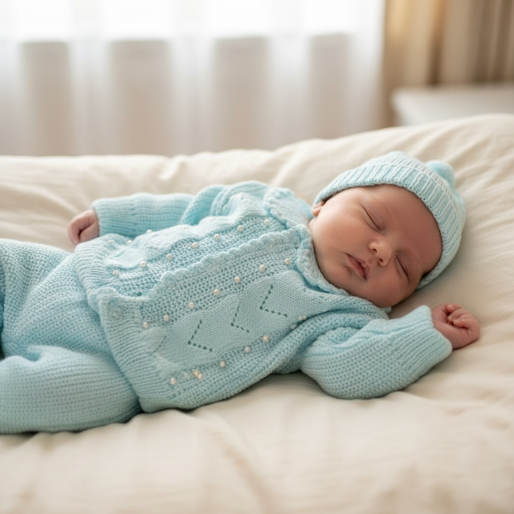 Newborn Pearl Knit 3-Piece Set