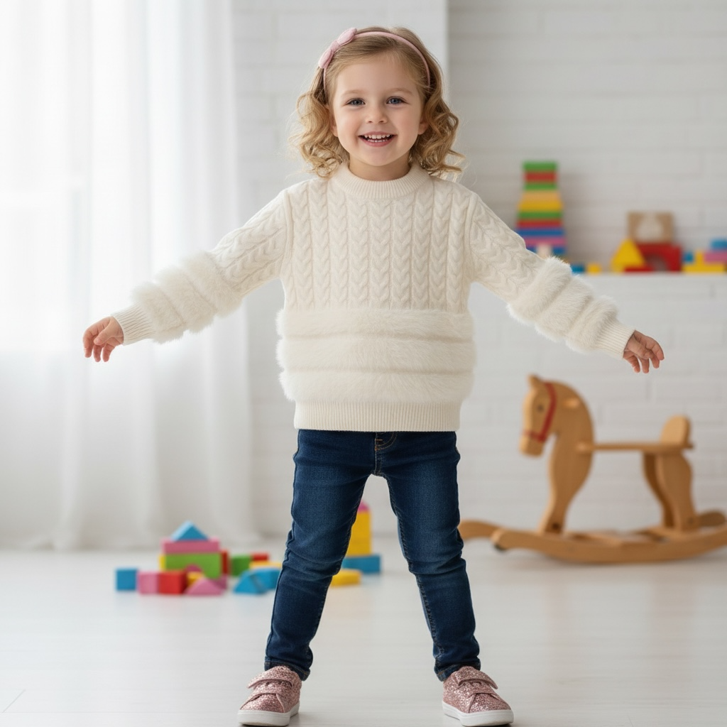 Cloud Cable Sweater — Ivory